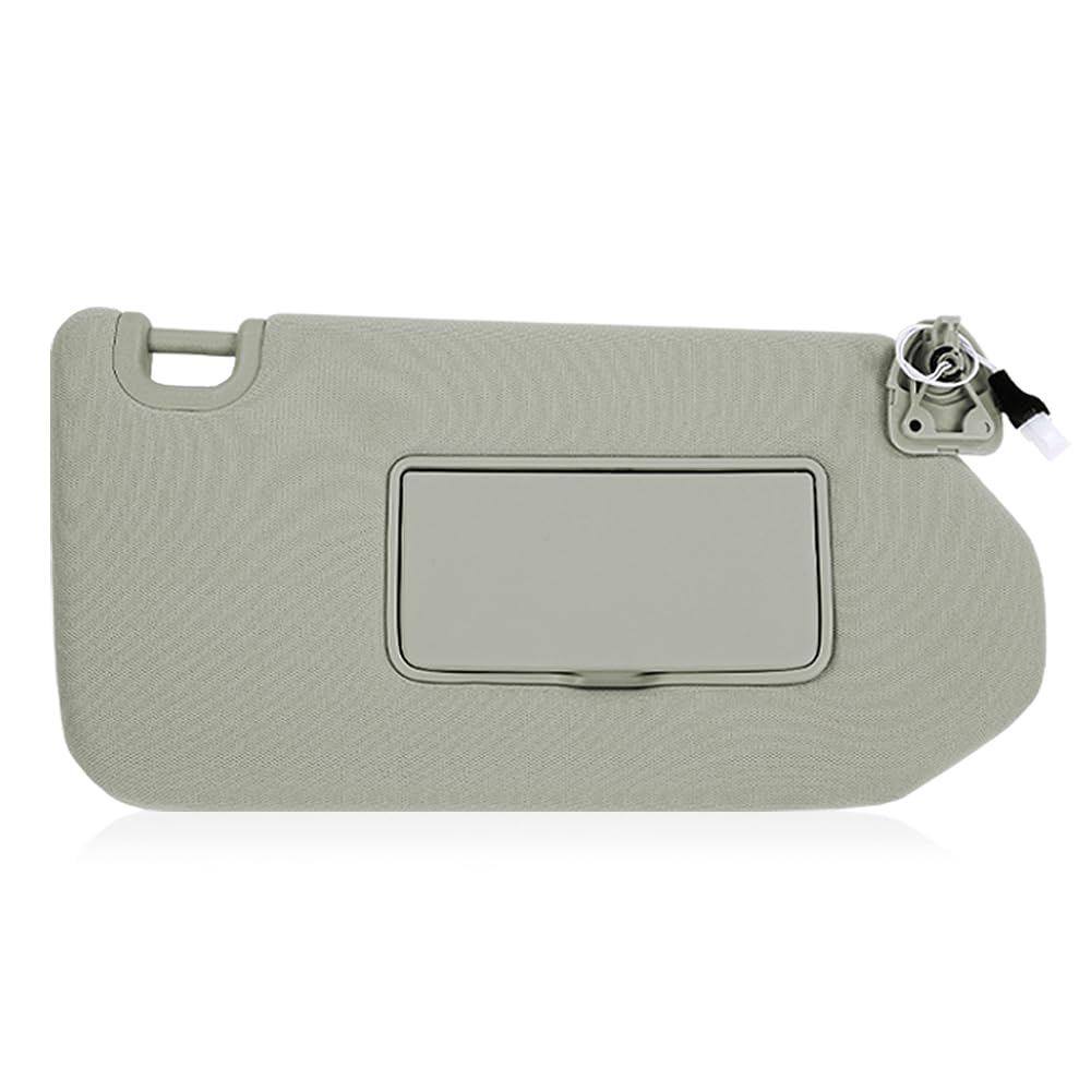 G-PLUS Gray Right Side Sun Visor with with Lights and Mirror Compatible with 2013-2018 Nissan Pathfinder (Platinum, SL, SV)/ 2014-2017 Infiniti QX60 96400-9PB0A
