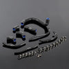 G-PLUS Silicone Radiator Coolant Hose Kit Clamps Compatible With Kawasaki ZXR 750 1993 Coolant Black