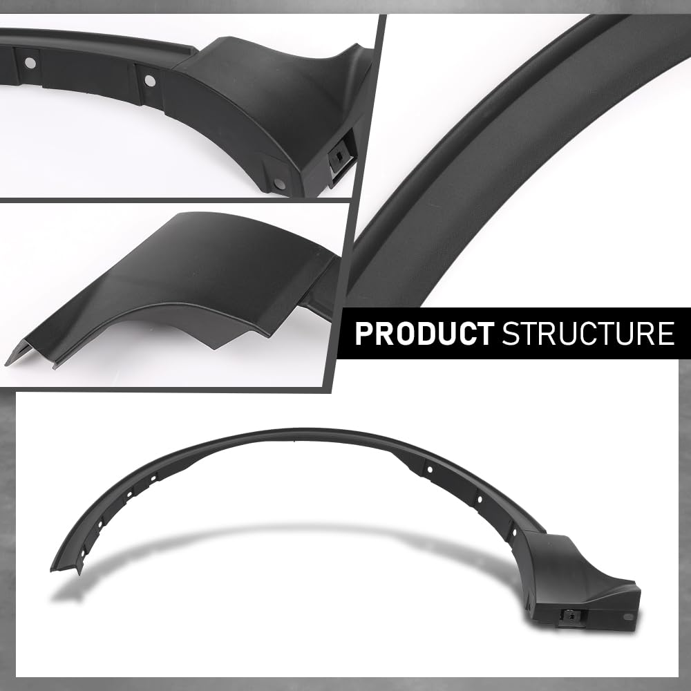 G-PLUS Front Left Fender Flare Compatible with Ford Escape 2020 2021 2022 2023 2024, Left Driver Side Wheel Opening Molding, LJ6Z16039AB, LJ6Z16039AA, FO1290138, Factory Style
