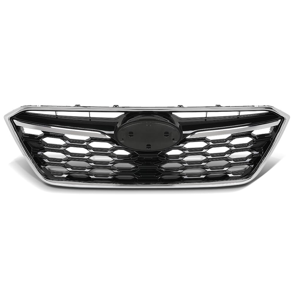 G-PLUS Front Upper Grille Black W/Chrome Trim Compatible with Subaru Outback 2020-2022 J1010AN010