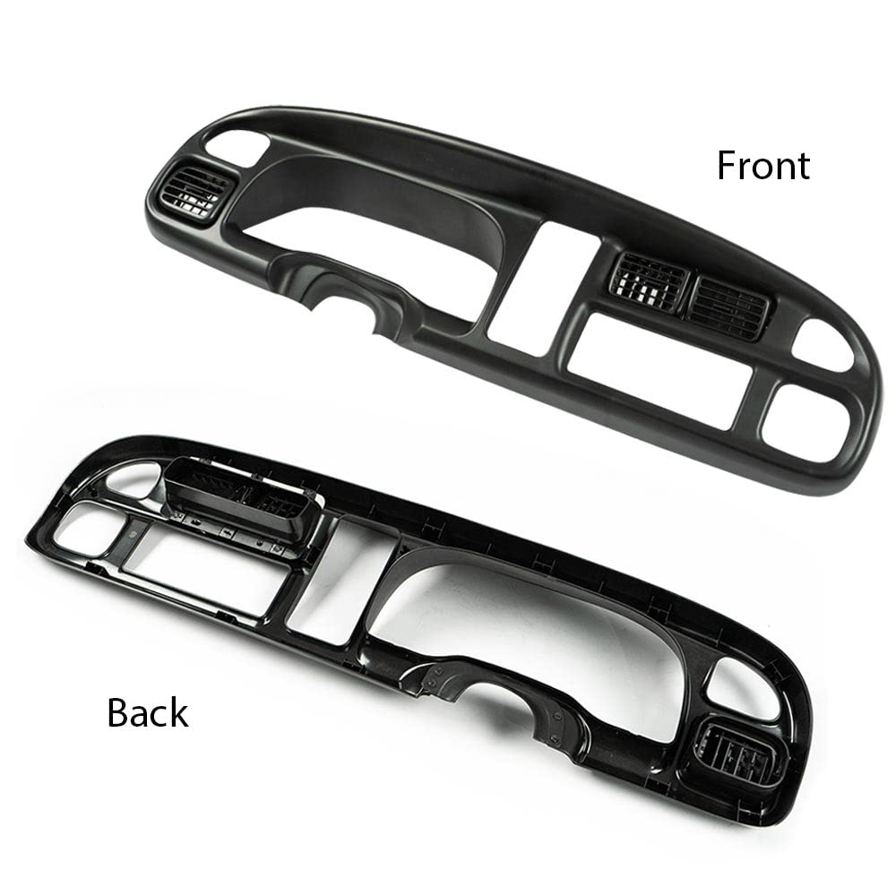 G-PLUS Dash Board Bezel Cover Instrument w/Vents Compatible with Dodge Ram 1500 1998 1999 2000 2001/ Dodge Ram 2500/3500 1998 1999 2000 2001 2002 (Black) 5GK51DX9AA, 5EU11DX9AB