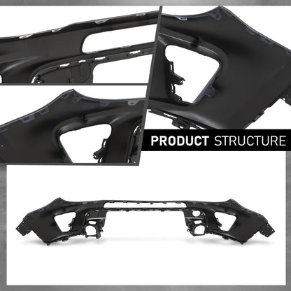 G-PLUS 1PC Front Upper Bumper Cover Compatible with Jeep Renegade Non Trailhawk 2019 2020 2021 2022, 6VM44TZZAA, CH1014136, Black