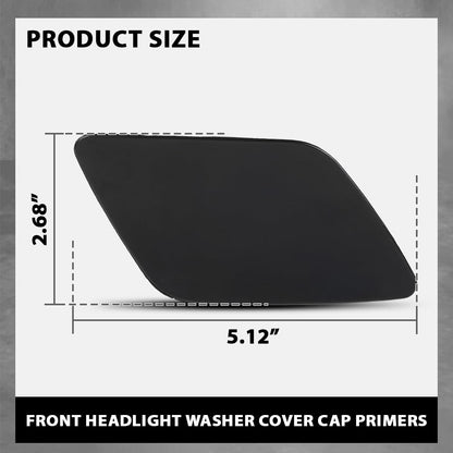 G-PLUS Pair Front Bumper Headlight Washer Cover Cap, Compatible with Audi A6 C6 2005-2008, Left Driver & Right Passenger Side 2PCS, 4F0955275, 4F0955276