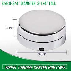 G-PLUS Rear Wheel Center Caps for Dodge Ram 3500 Dually 2003-2017 Chrome Pair Product Features
