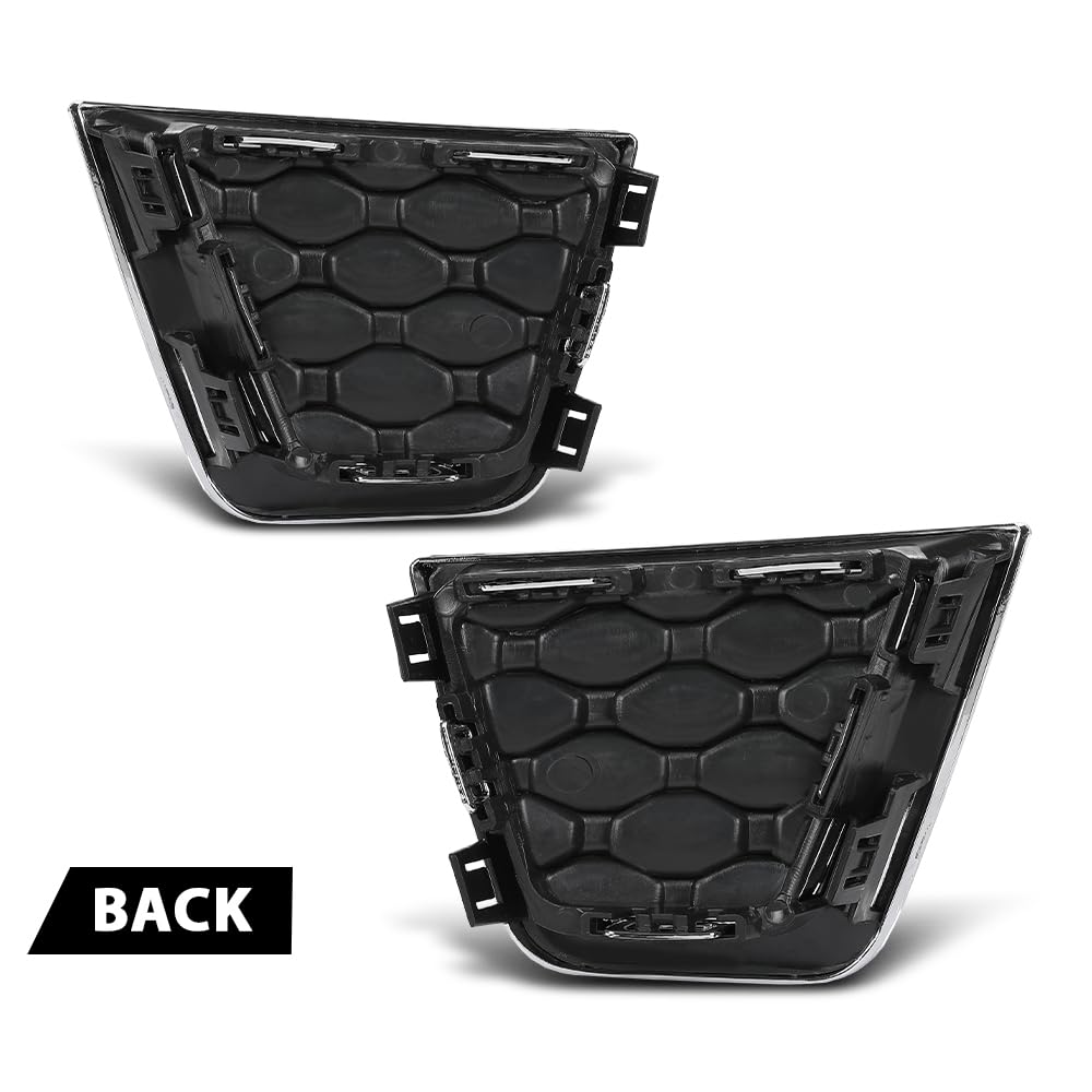 G-PLUS Pair Front Fog Light Covers, Compatible with Jeep Renegade 2019-2023, LH Driver & RH Right 2PCS, 6VP53LXHAA, 6VP55LXHAA