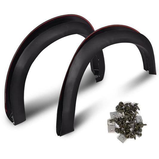 G-PLUS Fender Flares Compatible with Dodge Ram 1500 2009-2018 Not Fit R/T Models Injection Front Wheel Cover Protector Wheel Opening Molding Arch Trim 68054338AB, 68054339AB 4PCS Black