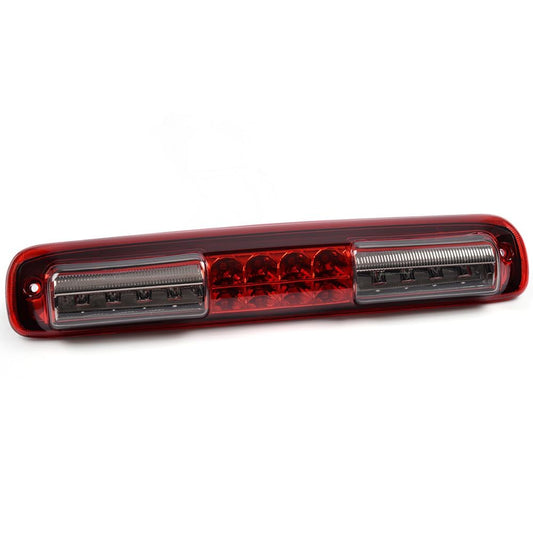 G-PLUS LED Third Brake Light Compatible With Chevy Silverado GMC Sierra 1500 2500HD 3500 1999-2006,3RD Cargo LED Tail Lamps Chrome Housing Red & Smoky Lens