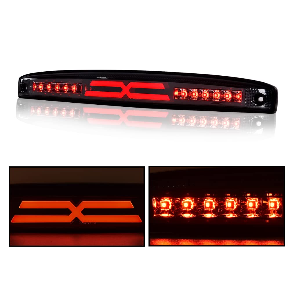G-PLUS LED Rear Center Tailgate Lamp X Brake Light Compatible with 2003-2006 Dodge Ram 2500 3500 Led Tailgate Light Bar Replacement High Mounted Brake Light 05086509AA