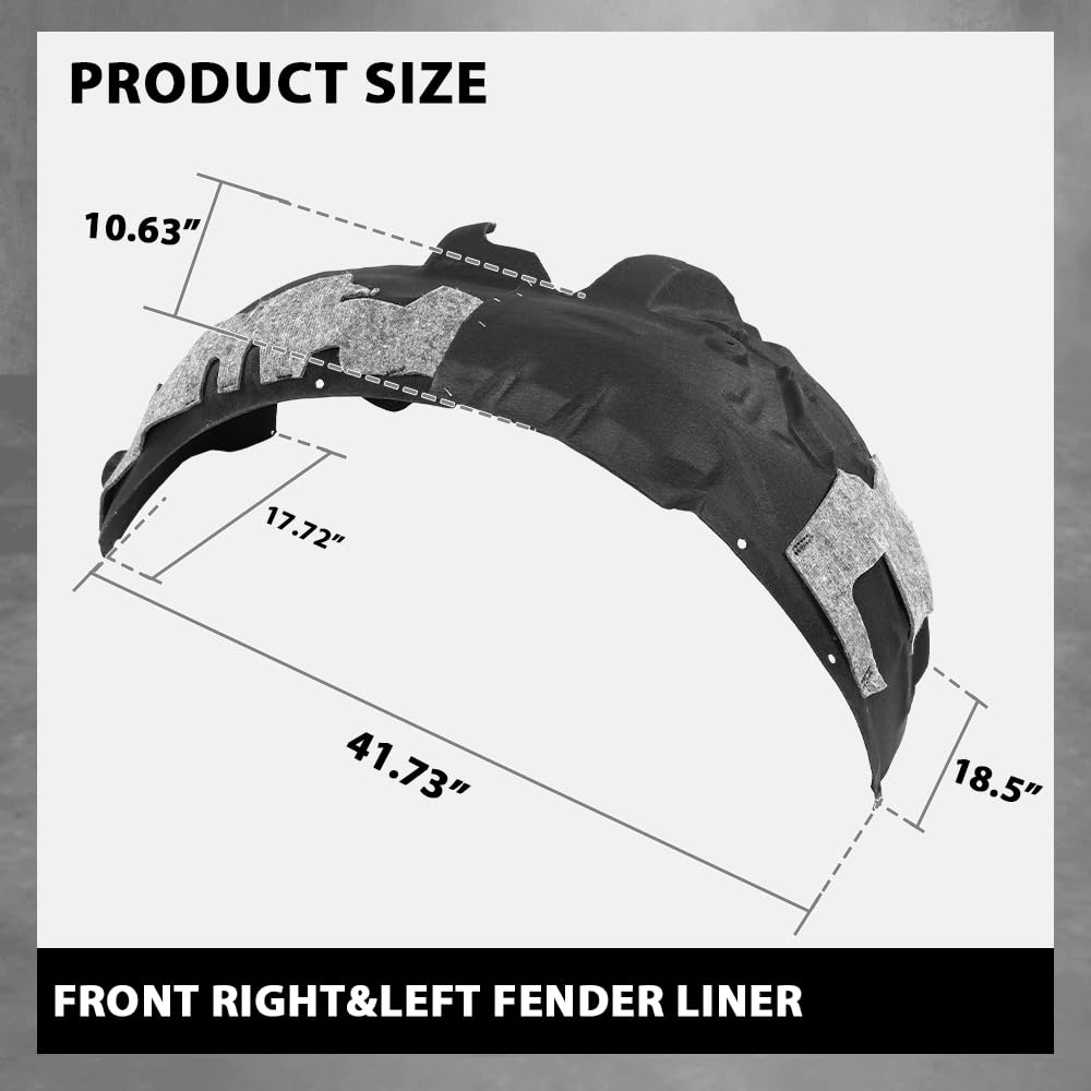 G-PLUS Front Left & Right Fender Liner Compatible with Audi A7 Quattro S7 RS7 2012-2018 4G8821171D 4G8821172D