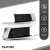 G-PLUS Fog Light Covers Bezels Trim Set Pair Front Compatible with Cadillac XTS 2018-2019 Chrome Black
