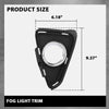 G-PLUS Fog Light Bezel Lamp Trim w/Chrome Right Passenger Compatible with Toyota RAV4 2016-2018 520300R030