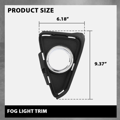 G-PLUS Fog Light Bezel Lamp Trim w/Chrome Right Passenger Compatible with Toyota RAV4 2016-2018 520300R030