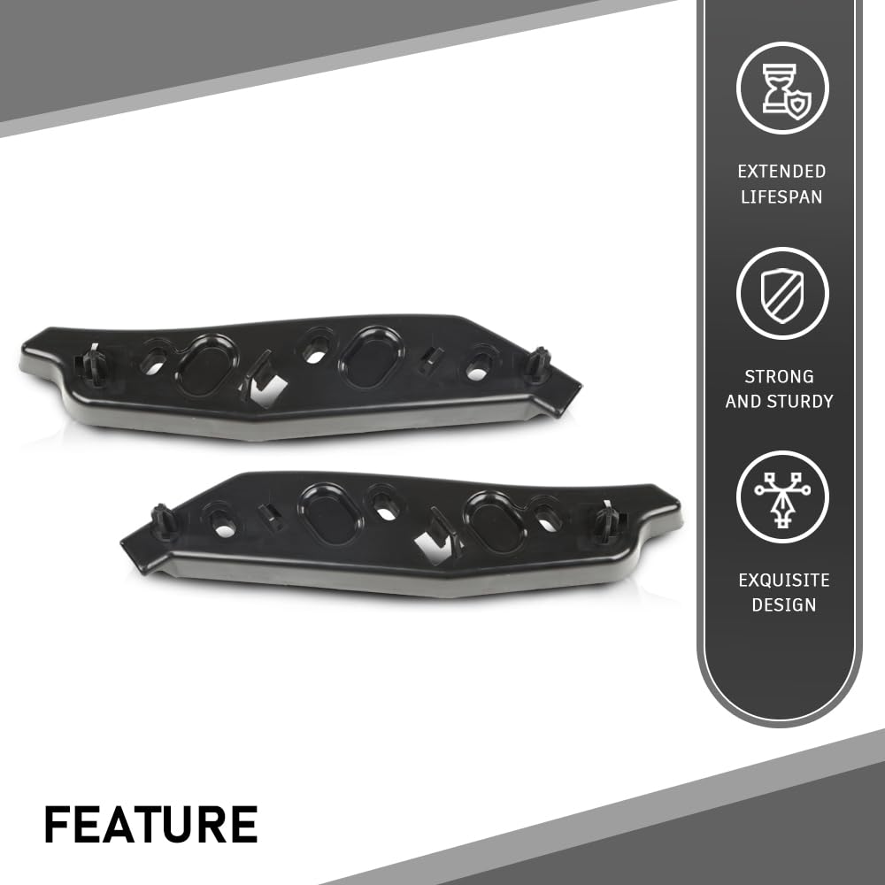 G-PLUS Front Bumper Support Mounting Holder Bracket Compatible with Land Range Rover Evoque 2019+ Black LR137681, LR114818