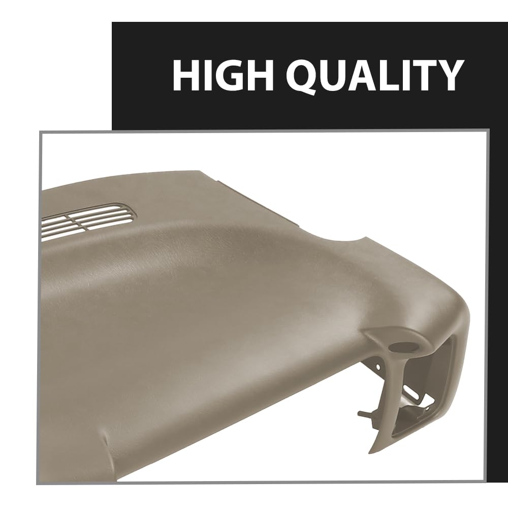 G-PLUS Upper Dashboard Dash Cover Compatible with Chevy Silverado GMC Sierra 1500 2500HD 3500 1999-2006/ Chevy Avalanche Tahoe Suburban 2000-2006/ GMC Yukon 2000-2006 (Brown ABS Plastic)