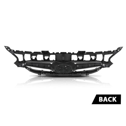 G-PLUS Front Bumper Upper Grille Grill Black Compatible with Hyundai Accent Sedan & Hatchback 2012-2014 Replacement for 863511R000, HY1200161