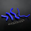 G-PLUS Silicone Radiator Hoses Coolant Clamps Kit Compatible With Honda CB600F Hornet 2003-2006 Blue