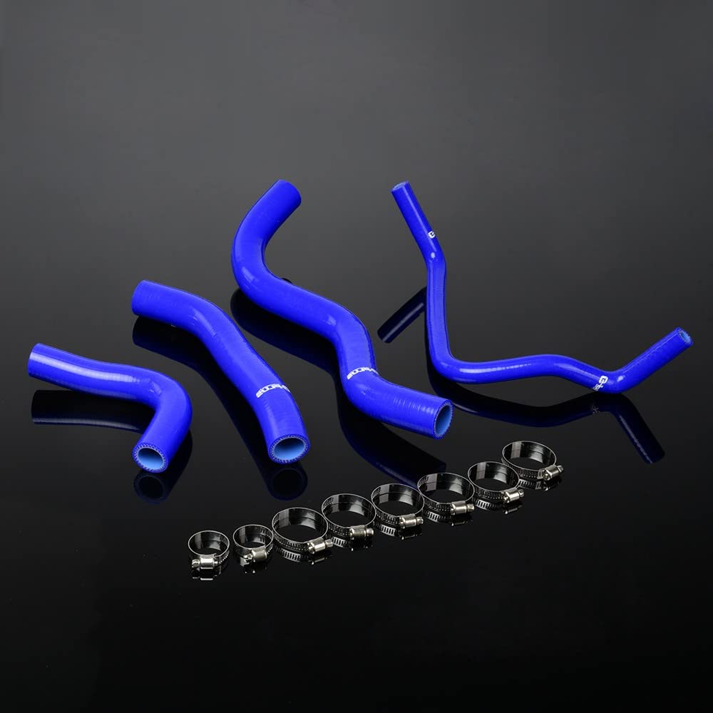 G-PLUS Silicone Radiator Hoses Coolant Clamps Kit Compatible With Honda CB600F Hornet 2003-2006 Blue