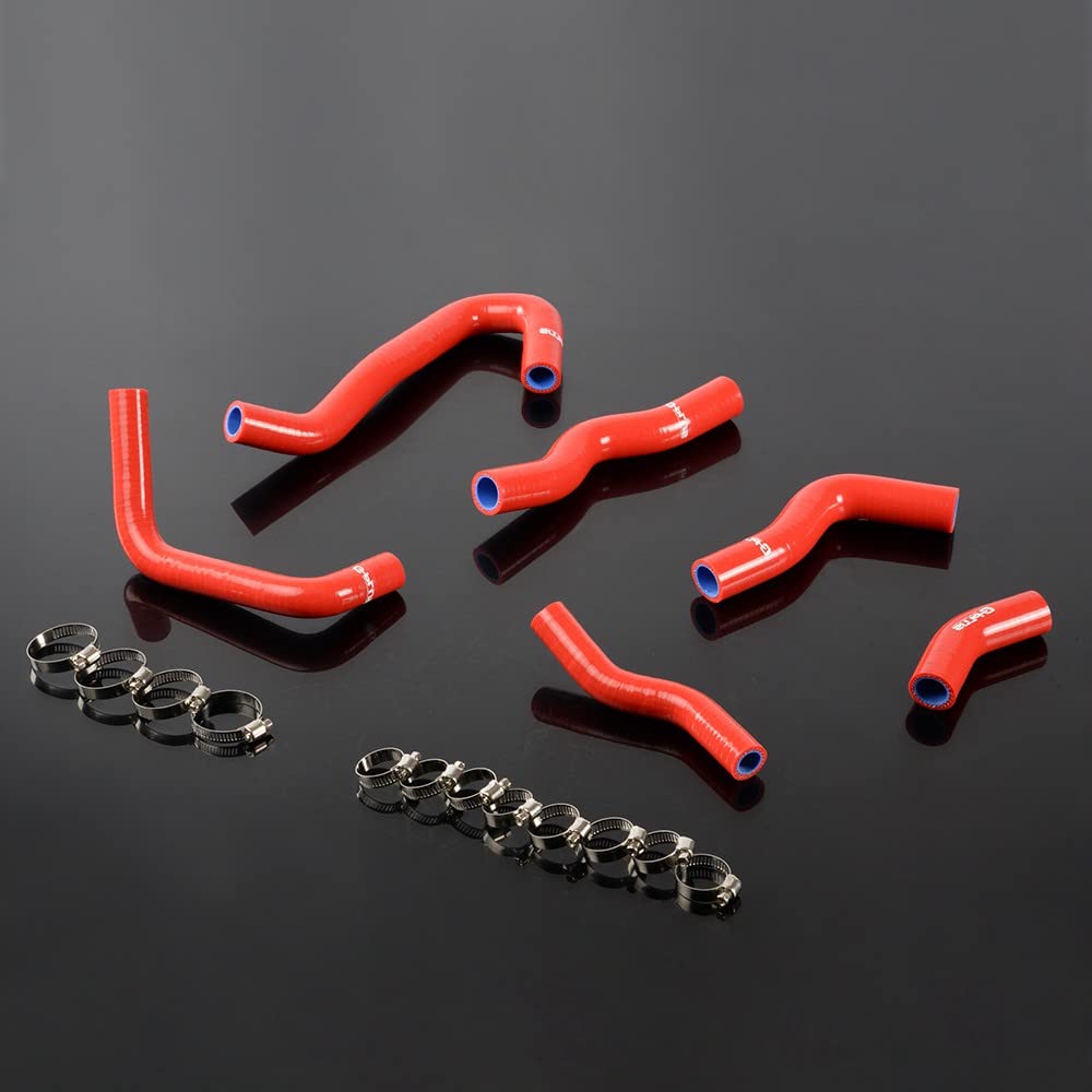 G-PLUS Silicone Radiator Heater Hoses Kit Compatible With Honda NSR 250 1990-1993 MC21/ 1994-1999 MC28 Red