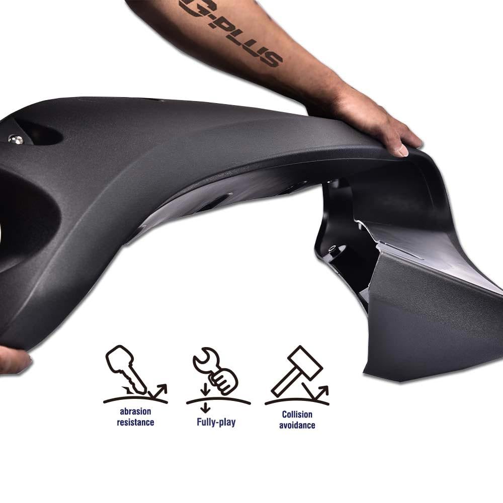 G-PLUS 4PCS Fender Flares Compatible with Toyota Tundra 2007-2013 Wheel Arch Cover Trim 5054781AB, 5054781AH, 55054780A, Smooth Pocket-Riveted