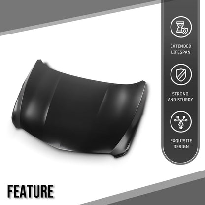 G-PLUS Front Hood Panel Compatible with Cadillac XT5 2017-2023 Black