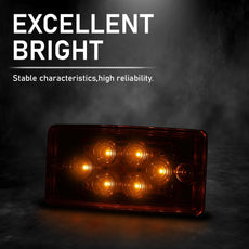 G-PLUS LED Cab Lights 5PCS for Freightliner Century Columbia Volvo Trucks Amber Close-up View