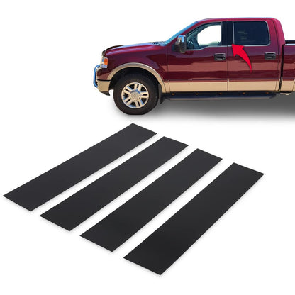 G-PLUS Window Pillar Post Door Trim Set Compatible with Ford F150 Super Cab Crew 2004-2014 4 PCS Black