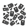 G-PLUS 1" Tall Rocker Molding Clips and Screw Set - 12 Pieces Compatible with GM Models Chevy 1962 1963 1964 1965 1966 1967 with Wide Style Rocker Panel Moldings