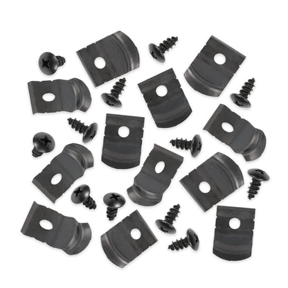 G-PLUS 1" Tall Rocker Molding Clips and Screw Set - 12 Pieces Compatible with GM Models Chevy 1962 1963 1964 1965 1966 1967 with Wide Style Rocker Panel Moldings