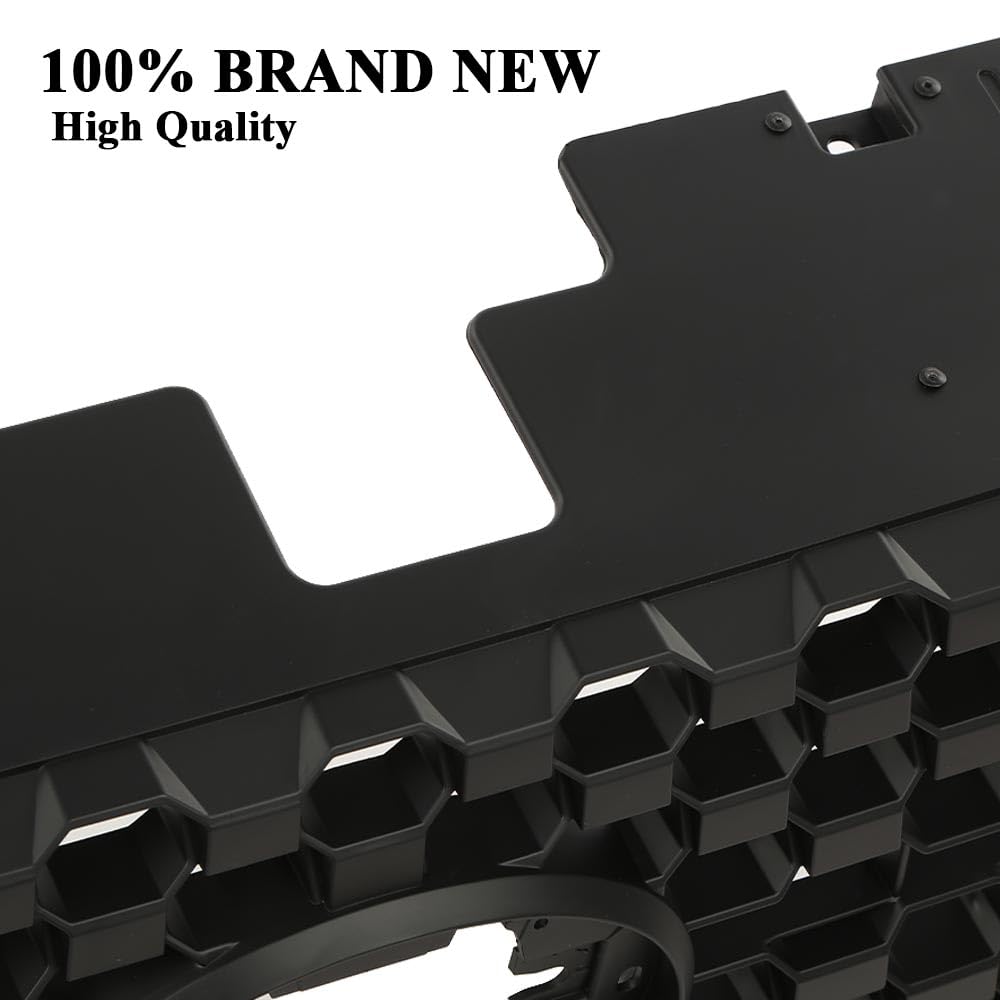 G-PLUS Front Bumper Grille Grill Compatible with 2014-2020 Toyota Tundra Front Honeycomb Matte black Bumper Grille Replacement