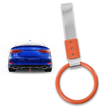 G-PLUS JDM Tsurikawa Ring Round Subway Train Bus Car Handle Hand Straps Drift Charm,Rear Bumper Warning Ring (Orange)