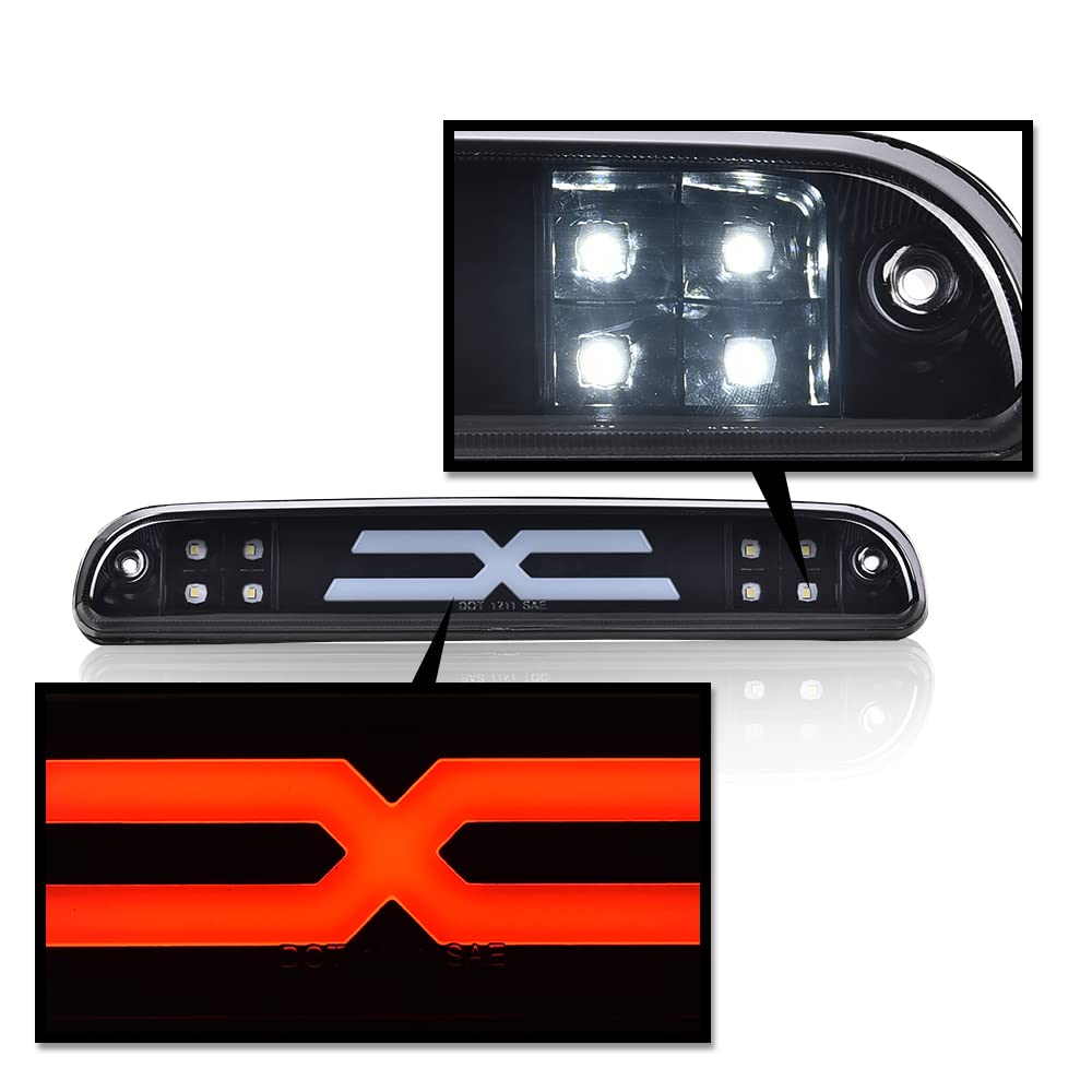 G-PLUS LED Third Type X High Mount Brake Stop Light Compatible with 1993-2011 Ranger 1999-2016 F250 F350 F450 F550 Super Duty 1995-2003 Mazda B2300 B2500 B3000 B4000 CC3Z13A613B
