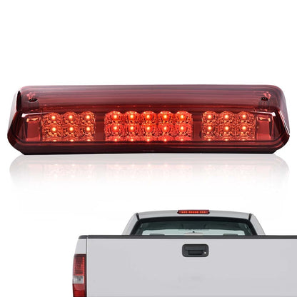 G-PLUS Rear Third Brake Light Led Tail Light Compatible With Ford F150 Explorer 2004-2008 3RD Cargo Led,Red Lens Chrome Housing