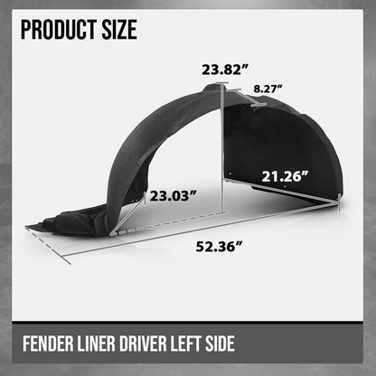 G-PLUS Fender Components Fender Liner Compatible with Buick LaCrosse 2017 2018 2019 26218516 Black