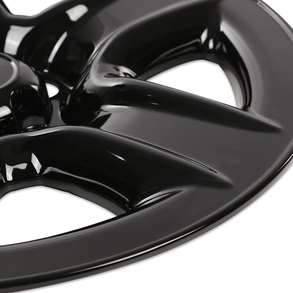 G-PLUS Wheel Skins Hub Caps Full Rim Covers 17" Compatible with 2006-2012 Toyota RAV4,Auto Tire Replacement Exterior Chrome Wheels Cap Cover with 5 Spoke Black (1PC)