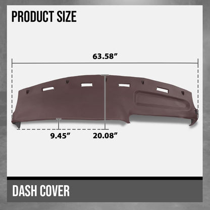 G-PLUS TPE Dash Cover Skin Dash Cover Overlay Skin Compatible with Dodge Ram 1500 2500 3500 Truck 1994 1995 1996 1997 Red