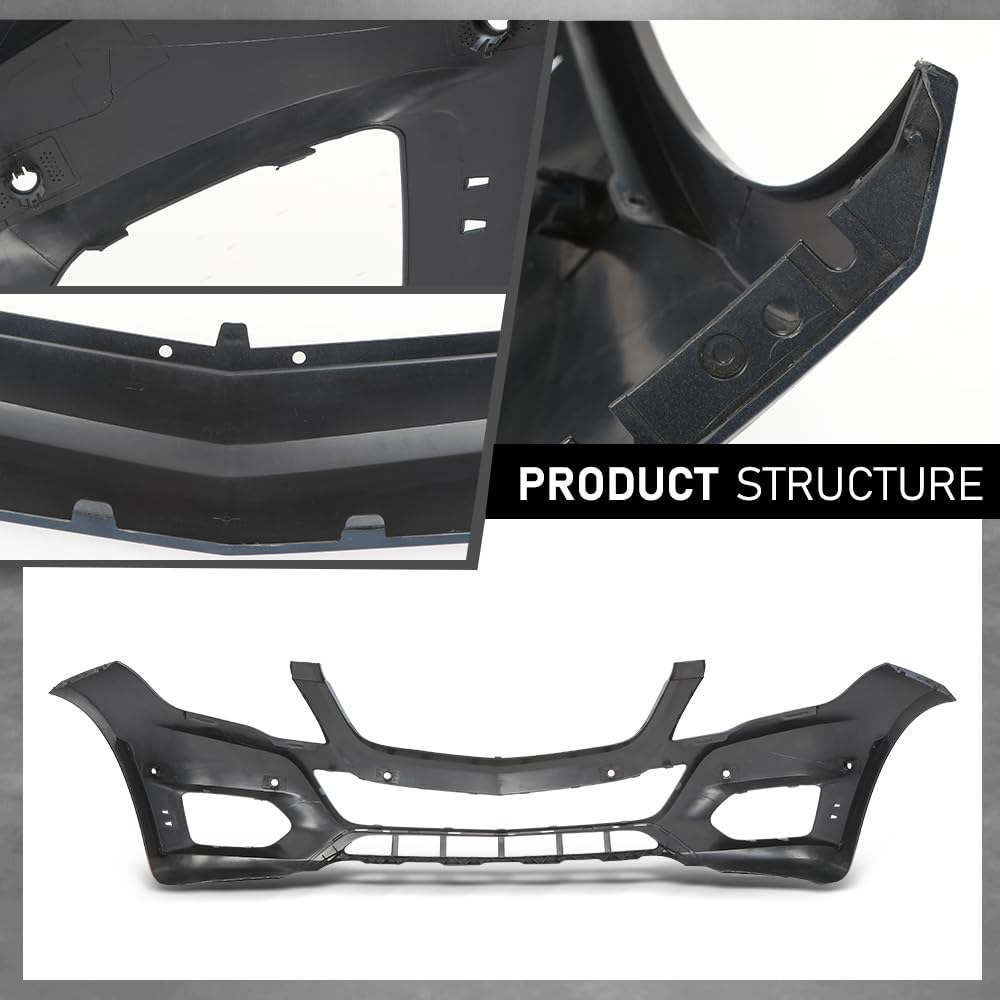 G-PLUS Bumper Cover Fascia Front, Compatible with Benz GLK250 Bluetec 4Matic 2013-2015, Fit Benz GLK350 (submodel: 4Matic, Base) 2013-2015,Fit for Models Without AMG Styling Package 2048802049