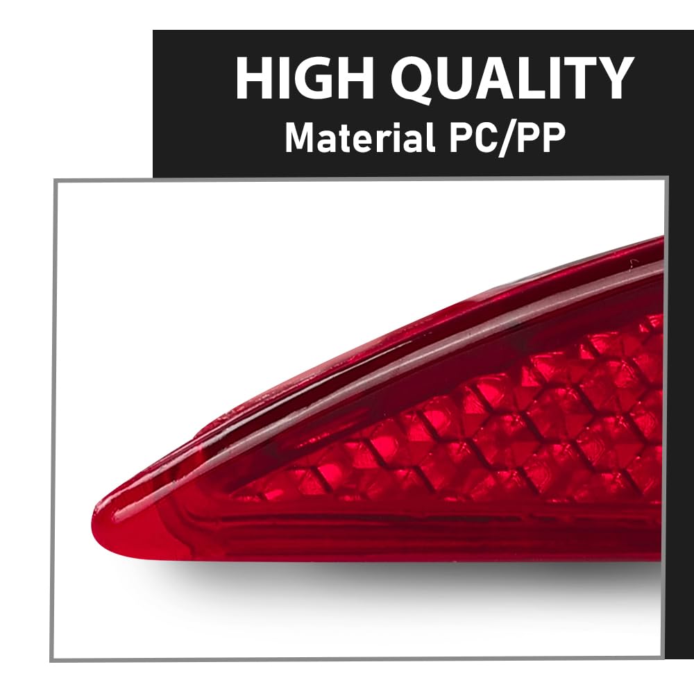 G-PLUS Pair Rear Bumper Reflector, Compatible with Ford Mustang EcoBoost 2015-2017, LH Driver & RH Driver Side 2PCS, FR3Z15A448A, FR3Z15A449A