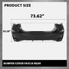 G-PLUS Rear Bumper Cover Fascia Compatible with LX CT200h Base F Sport 2014-2017 w/o Parking Aid Sensor, 5215976904, LX1100173, Primed Black