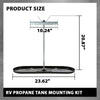 G-PLUS RV Propane Tank Mounting Kit for 20lb 30lb LP Tanks Camper Travel Trailer (Rod Size Increased 2") Propane Tank Holder Dual RV Propane Tank Black