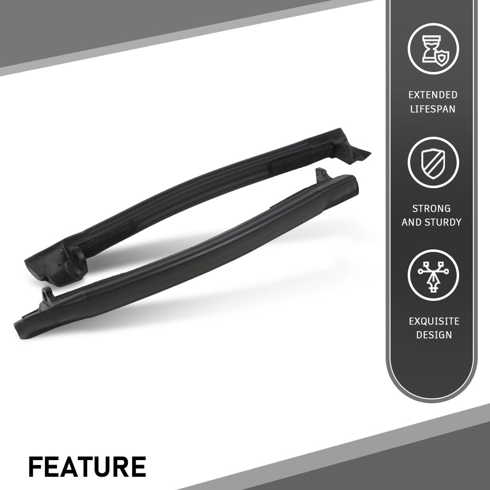 G-PLUS Top Mount Side Weatherstrip Seal Pair Compatible with Chevy Corvette 1997-2004 0313370, 10313371 Black
