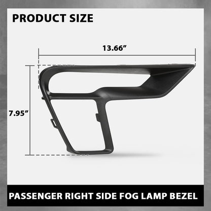 G-PLUS Front Right Fog Light Cover Lamp Bezel, Compatible with Ford Explorer (submodel: Base, Limited, Platinum, Sport, XLT) 2018 2019, Passenger Side, JB5Z17B968BA, FO1039181