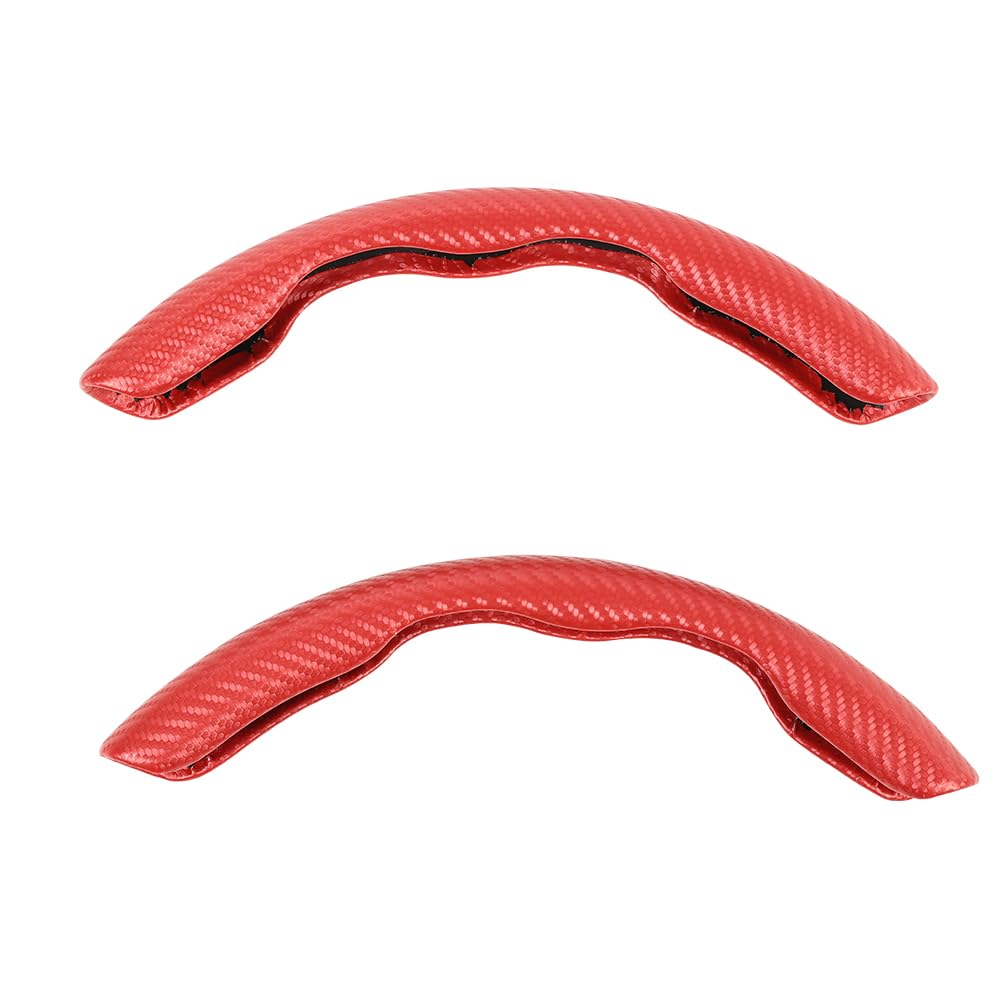 G-PLUS Universal 15" Steering Wheel Cover Compatible with Most Car, trucks, SUV, sedans Car Anti-skid Steering Wheel Cover Steering Wheel Grip Protector 2 PCS (Red)