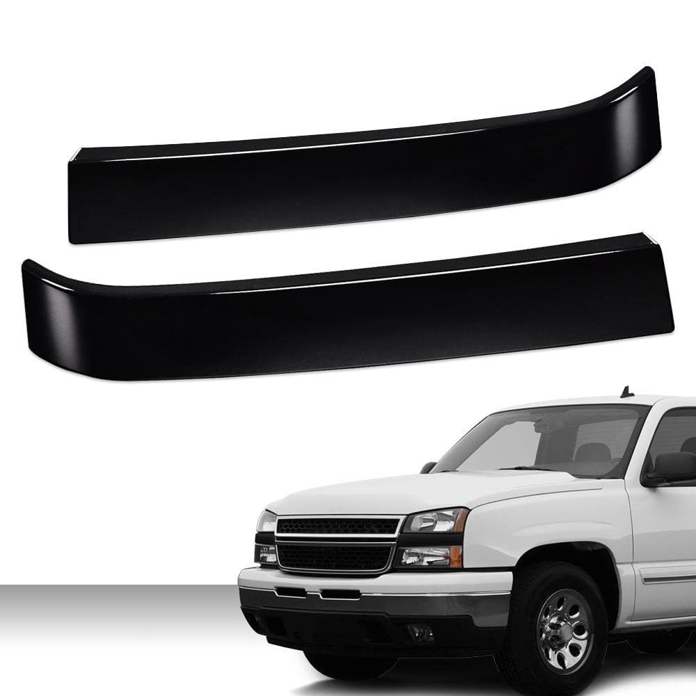 G-PLUS Front Grille Molding Primed, Compatible with Chevy Silverado 2003 2004 2005 2006 2007 Left Driver & Right Passenger Side Direct Replacement GM1212104 GM1213104