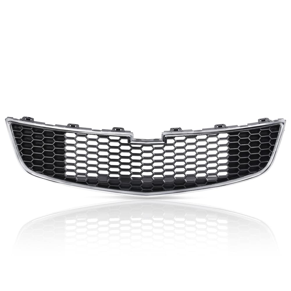 G-PLUS Front Bumper Grill Compatible with Chevy Cruze 2011 2012 2013 2014 (Not fit ECO model) GM1200624, 95225615 Front Lower Bottom Grille Black