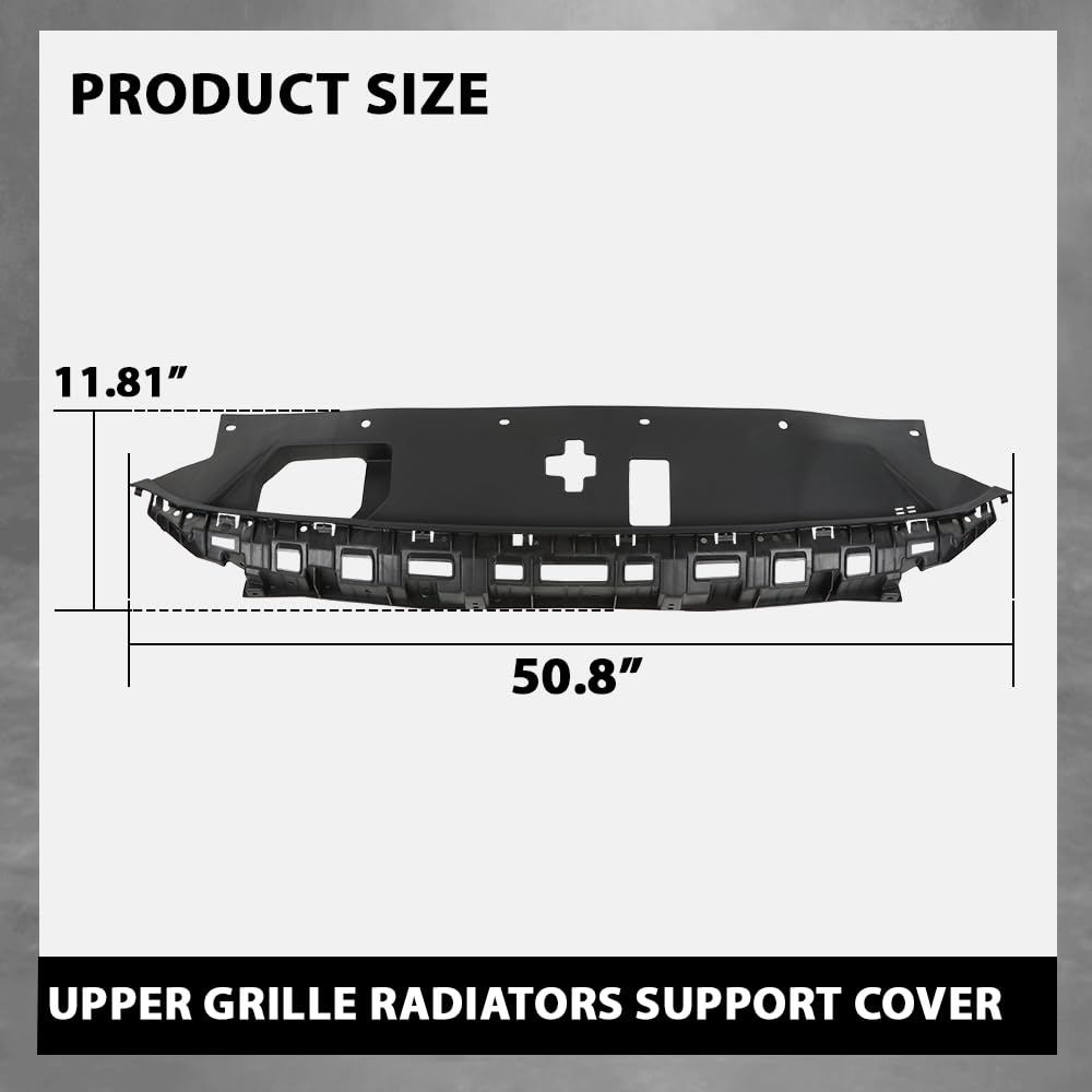 G-PLUS Upper Radiator Support Cover Compatible with Santa Fe 2019-2020 Accessory Black