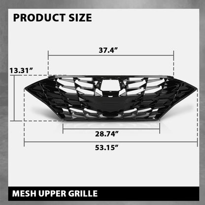 G-PLUS Grille Mesh Upper Grill Without Camera Hole Compatible with Hyundai Sonata Limited/Sport/Laxury/Sel 2020-2022 863A0-L0760