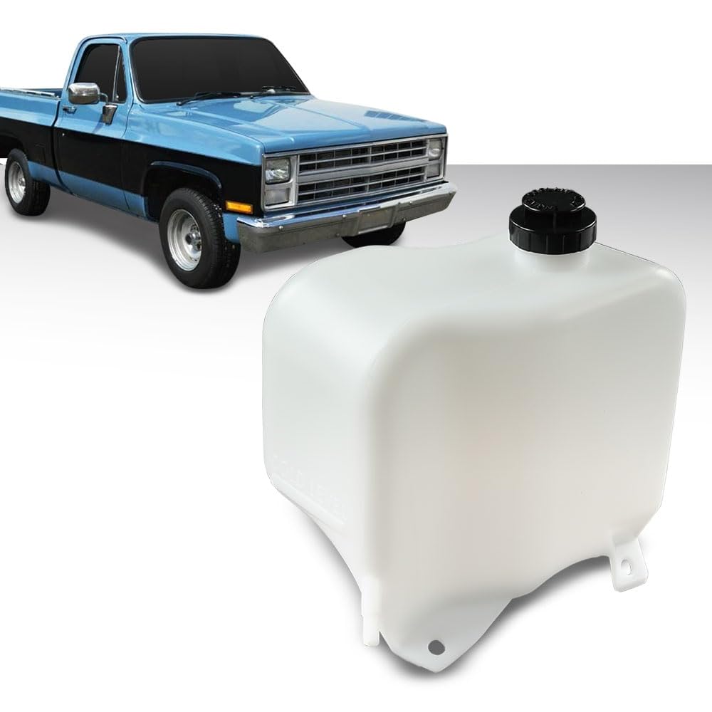 G-PLUS Overflow Radiator Tank w/ Cap Compatible with C/K Blazer Suburban 1981-1987 / Fits 1988-1991 RV Blazers and Suburbans White