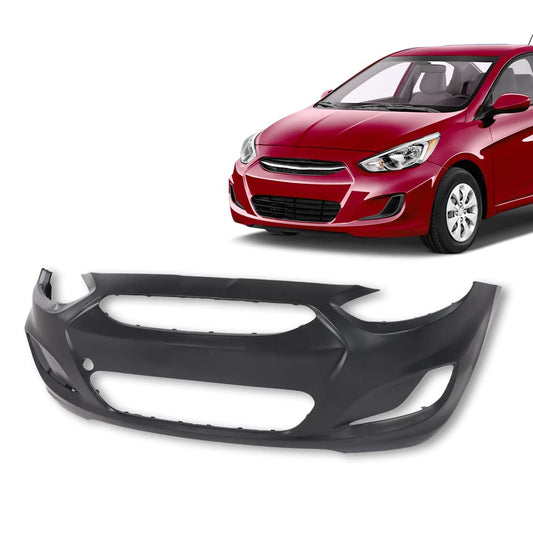 G-PLUS Front Bumper Cover Compatible with Hyundai Accent 2014 2015 2016 2017 HY1000201 865111R010 Fit Sedan & Hatchback Models Black Primered