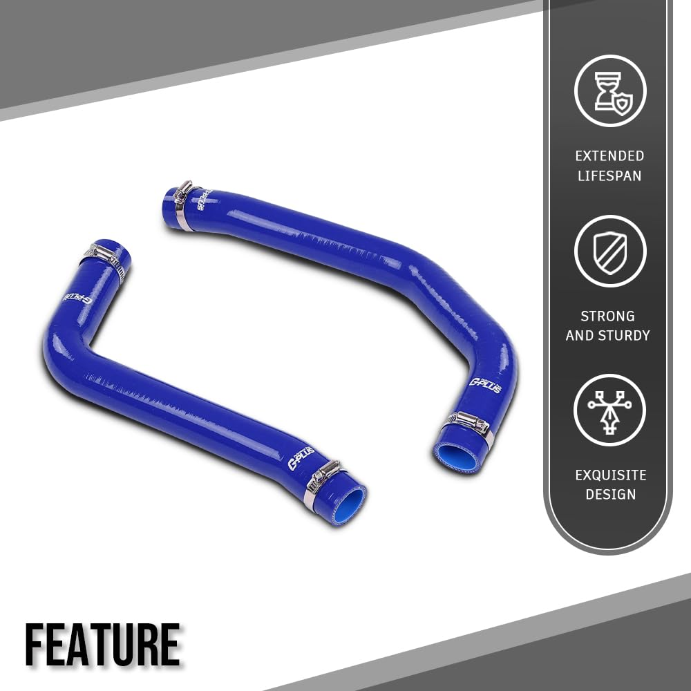 G-PLUS Upper lower Radiator Hose Compatible with Toyota Tacoma 2005-2015 (4.0L V6) Fit Toyota 4Runner 2003-2009 (4.0L V6) Fit Toyota FJ Cruiser 2007-2014 (4.0L V6) Blue