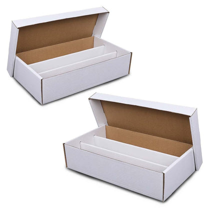 G-PLUS Card Storage Box Cardboard Baseball Monster Trading Card 3000 Count Versatile Corrugated Cardboard Box 2 Pack
